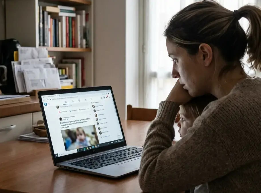 L'annuncio con il bambino è passato per giorni su Meta